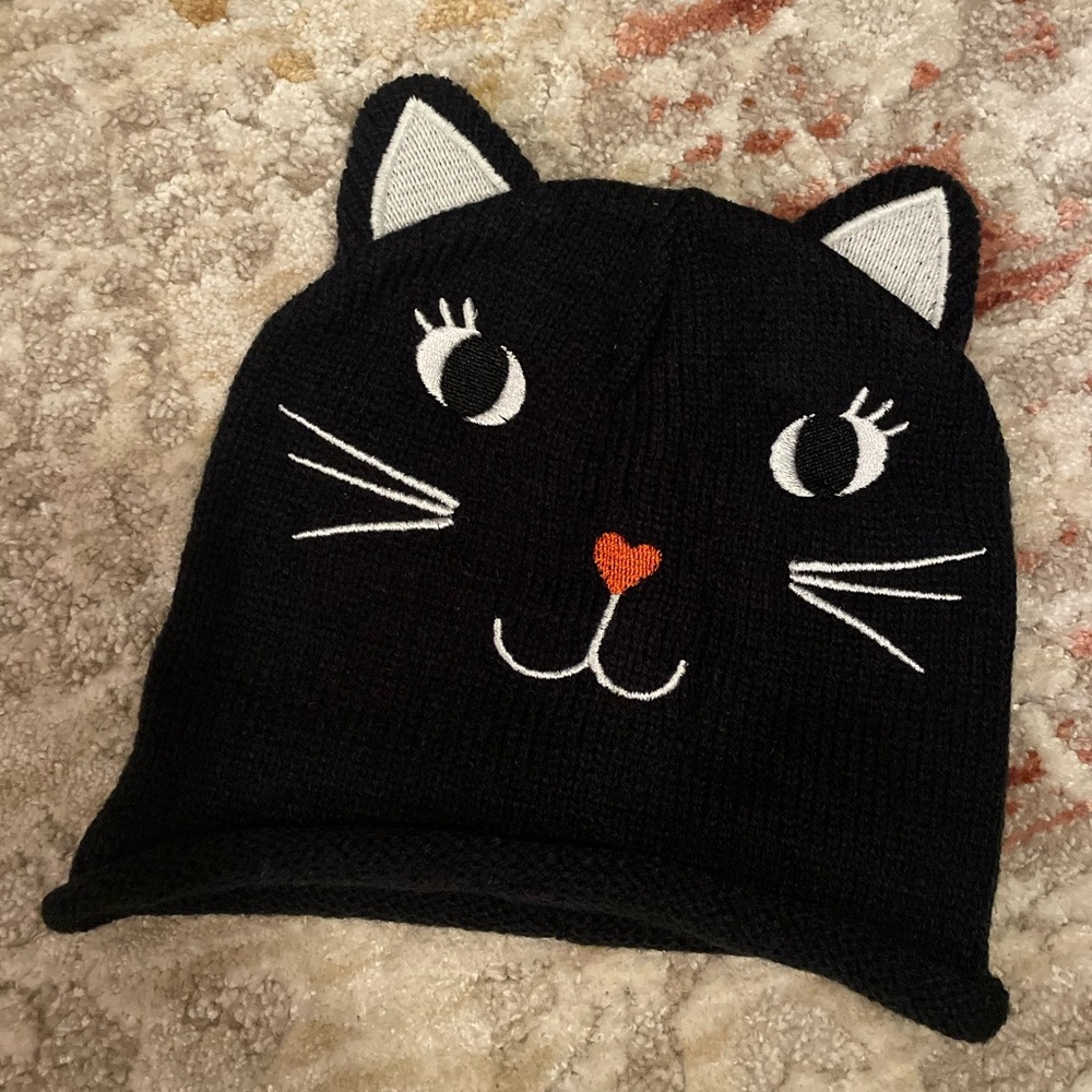 5 for $20 - Carter’s 0-3 month black cat infant sock hat / beanie. EUC
